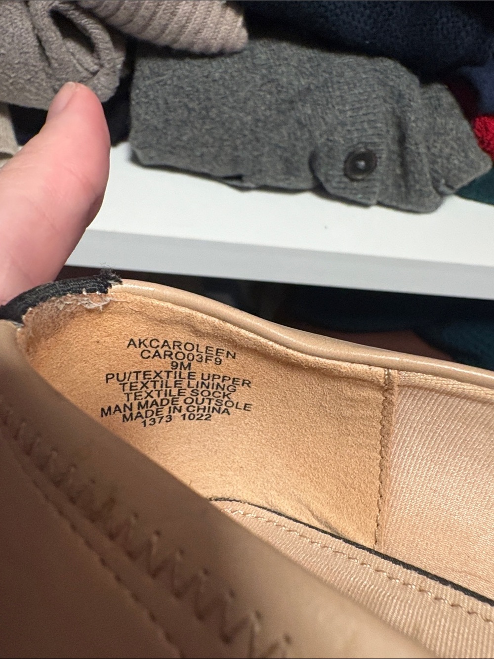 Anne Klein Tan and Black Square-Toe Ballet Flats - Picture 7 of 7